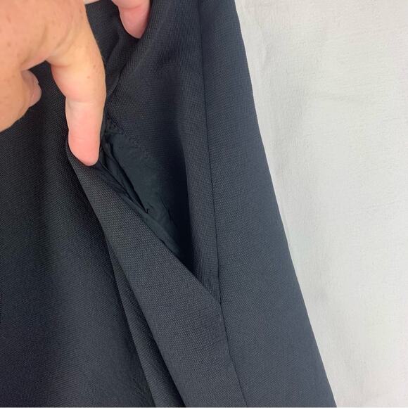 Babaton size 10 medium Black Sheath textured Dress V-Neck business casual - Picture 5 of 12